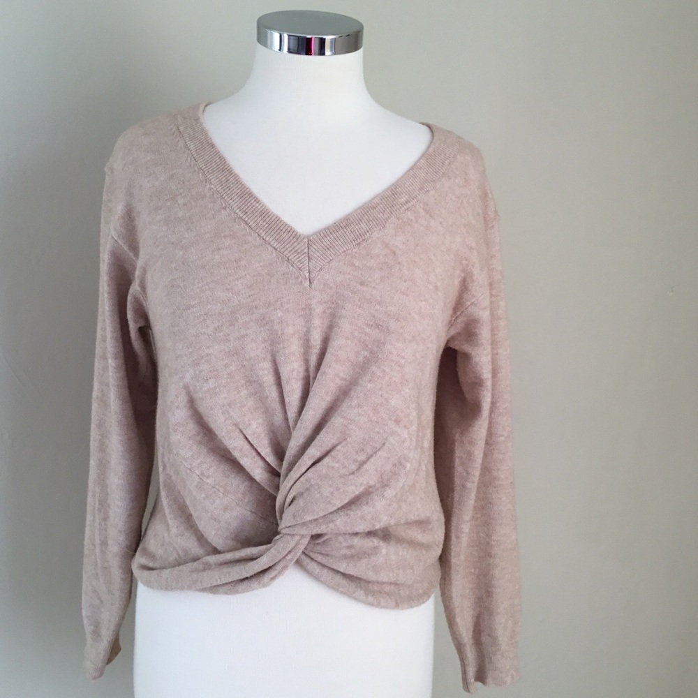 Fate Twisted Knot Cropped Sweater - Size Small